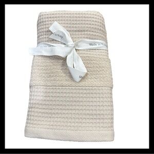 Hotel Collection 2 Pc Waffle Weave Hand Towels 16x28”Turkish Cotton Pumice Color